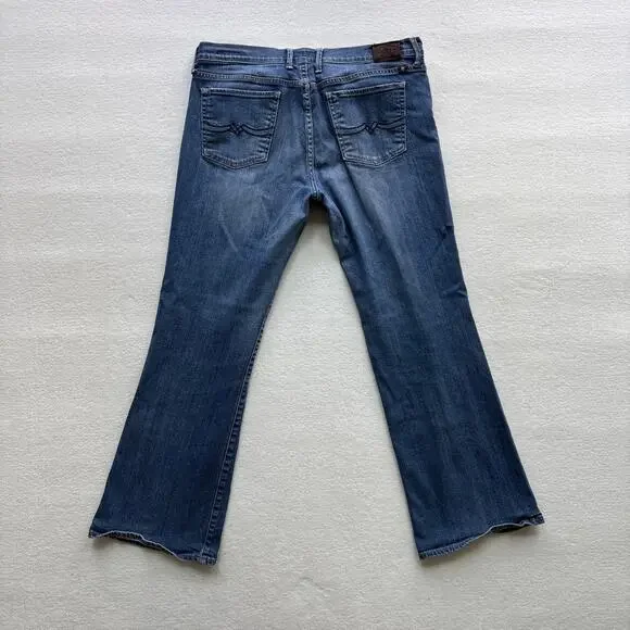 Lucky Brand Jeans Women Sweet N Low 14 / 32 Ankle Bootcut Normcore Preppy Y2K - Picture 10 of 12